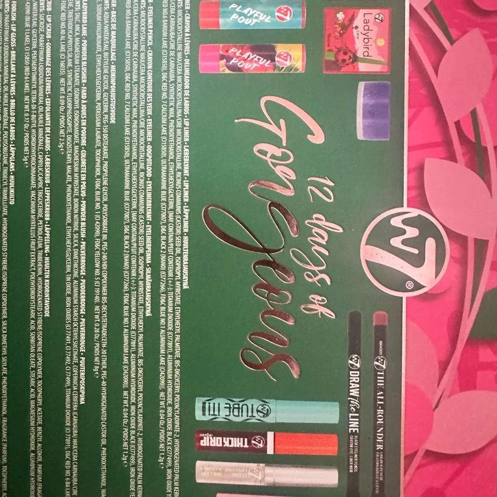 W7 , 12 Items: 12 Days of Gorgeous Cosmetic Treats